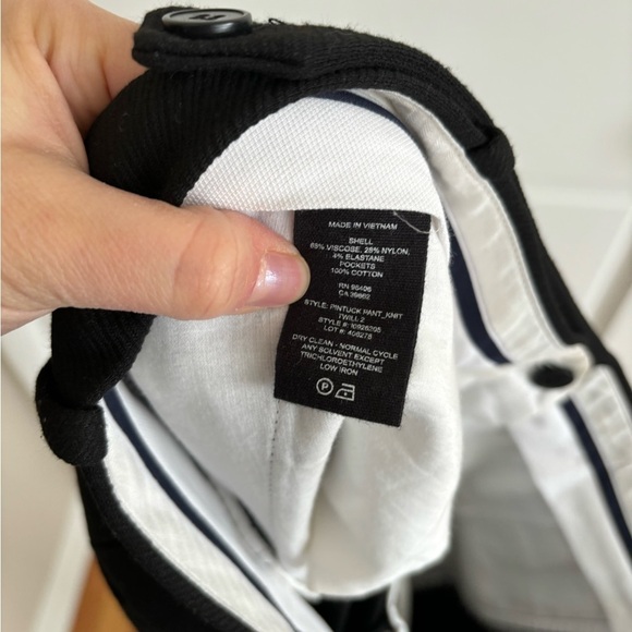 Theory black pintuck pants twill 2 knit size 4 - Picture 6 of 7